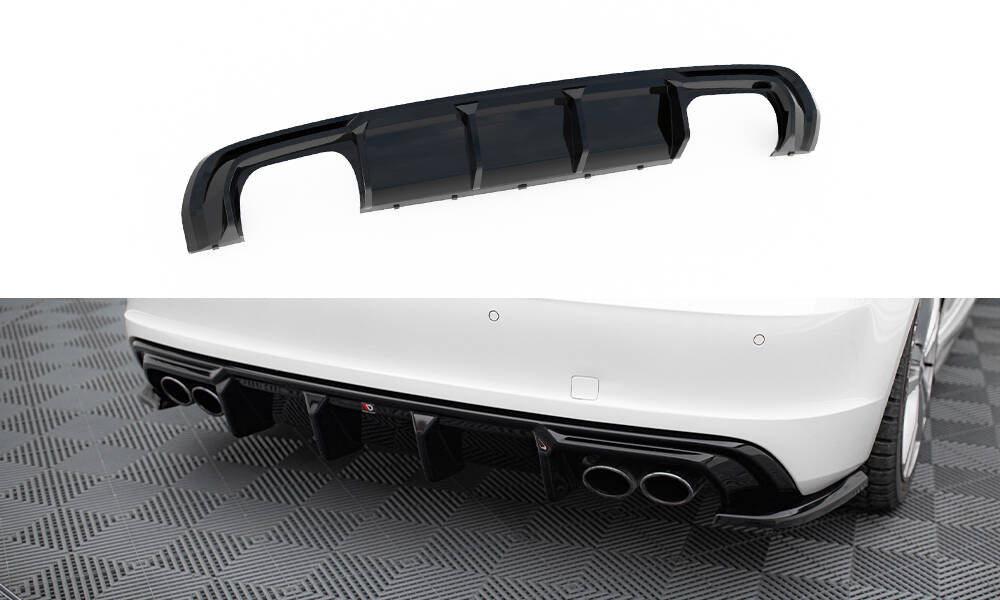 Maxton Design Diffusor Heck Ansatz passend für Audi S3 Sportback 8V