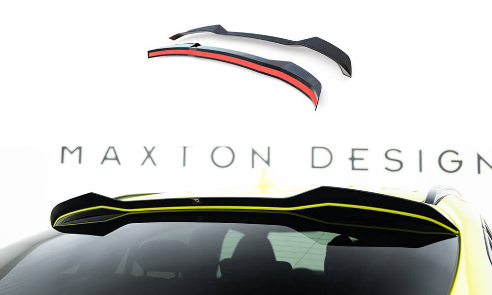 Maxton Design Höher Spoiler CAP passend für BMW X4 M F98 Facelift schwarz Hochglanz