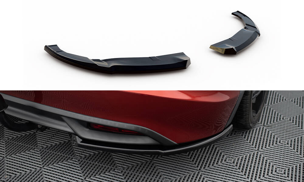 Maxton Design Heck Ansatz Flaps Diffusor passend für Honda Civic Hatchback Mk9 schwarz Hochglanz