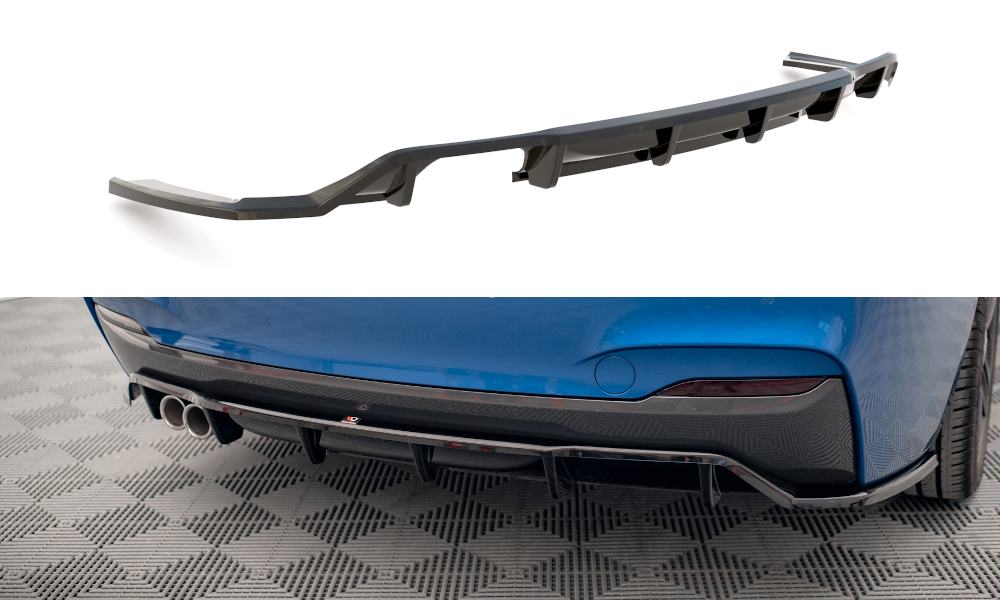 Maxton Design Street+ Mittlerer Diffusor RACE passend für BMW 2 M-Paket F22 schwarz Hochglanz