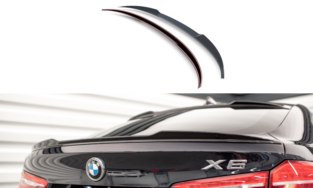 Maxton Design Spoiler CAP 3D passend für V.1 BMW X6 F16 M-Paket / X6 M F86 schwarz Hochglanz