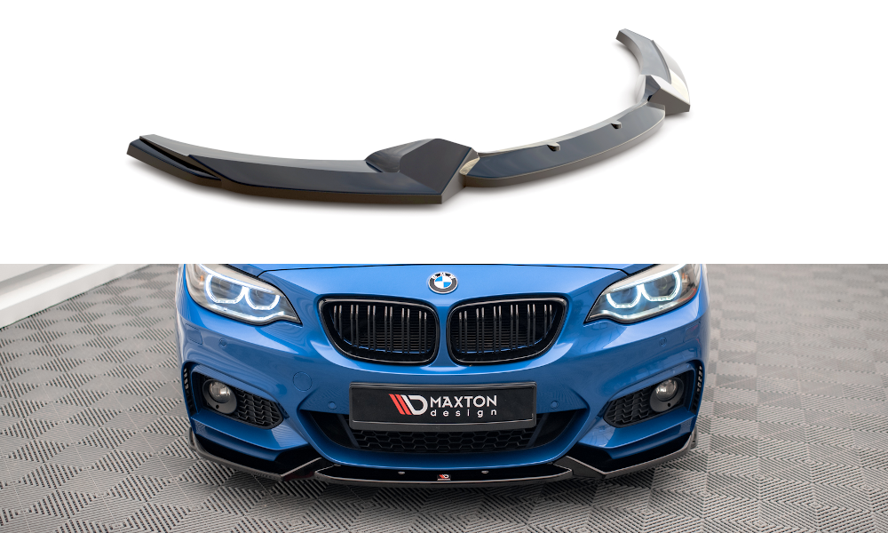 Maxton Design Front Ansatz V.2 für BMW 2 M-Paket F22 schwarz matt