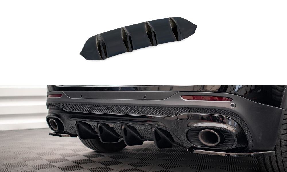 Maxton Design Diffusor Heck Ansatz passend für Mercedes-AMG GLB 35 / AMG-Line X247 schwarz Hochglanz