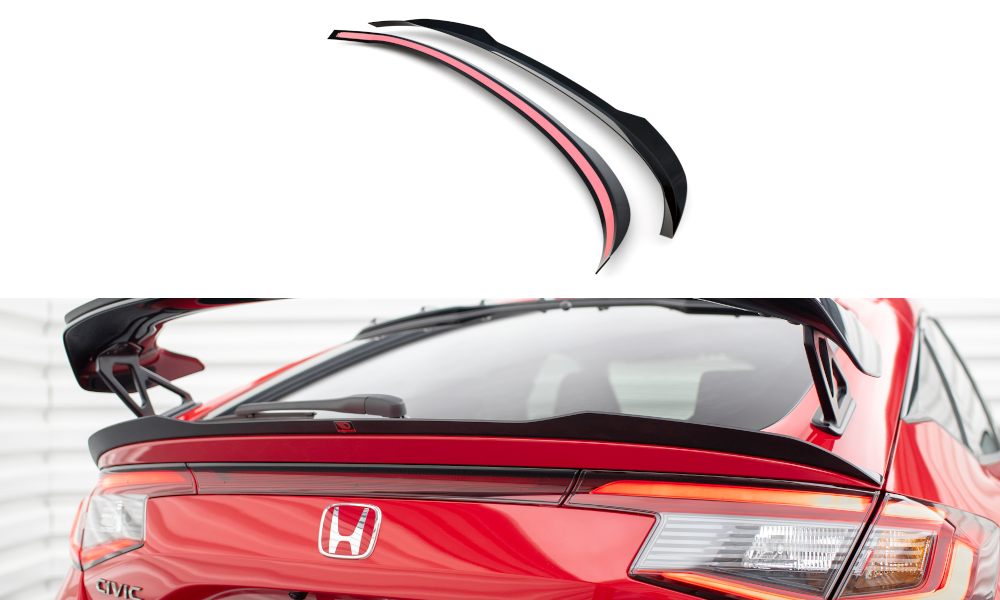 Maxton Design Niedriger Spoiler CAP passend für Honda Civic Type-R Mk 11 schwarz Hochglanz