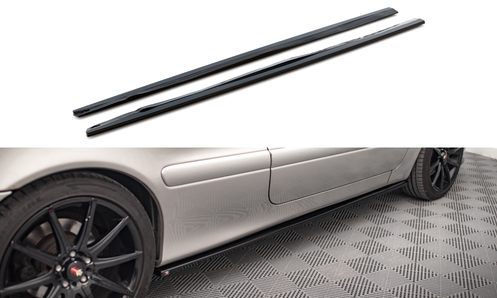 Maxton Design Street+ Seitenschweller Leisten passend für Volvo C70 Mk1 schwarz Hochglanz