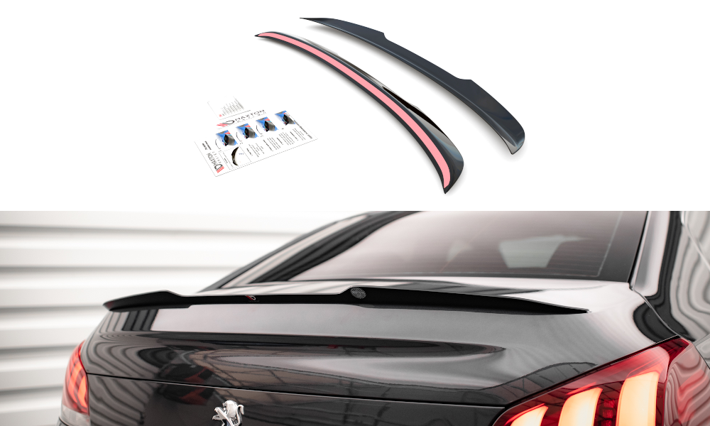 Maxton Design Spoiler CAP für Peugeot 508 GT Mk1 Facelift Carbon Look