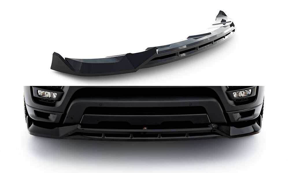 Maxton Design Street+ Spoilerlippe Front Ansatz passend für Land Rover Range Rover Sport Mk2 schwarz Hochglanz