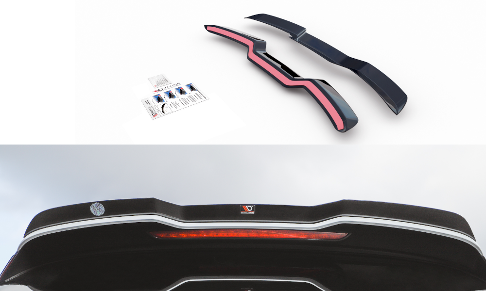 Maxton Design Spoiler CAP V.3 passend für Audi RS3 Sportback 8V / 8V Facelift schwarz Hochglanz