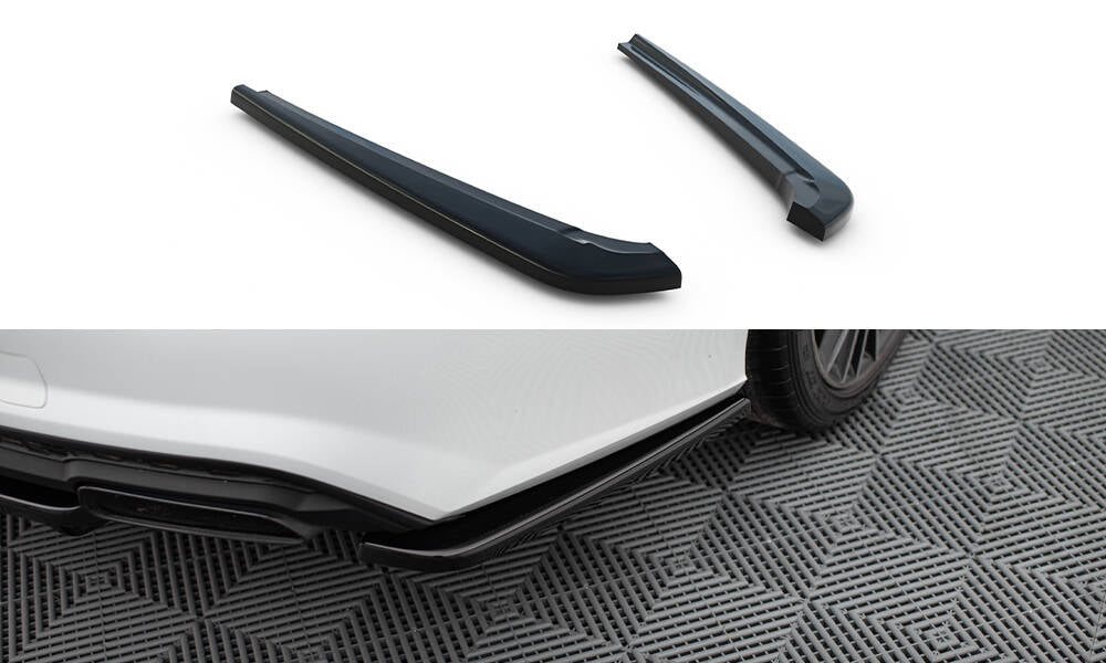 Maxton Design Heck Ansatz Flaps Diffusor V.3 passend für Mercedes-Benz V-Klasse AMG-Line W447 Facelift schwarz Hochglanz