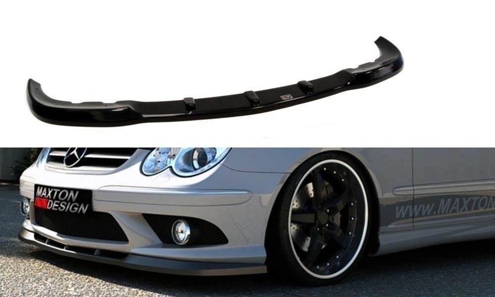 Maxton Design Street+ Spoilerlippe Front Ansatz passend für MERCEDES CLK W209 FÜR AMG schwarz Hochglanz