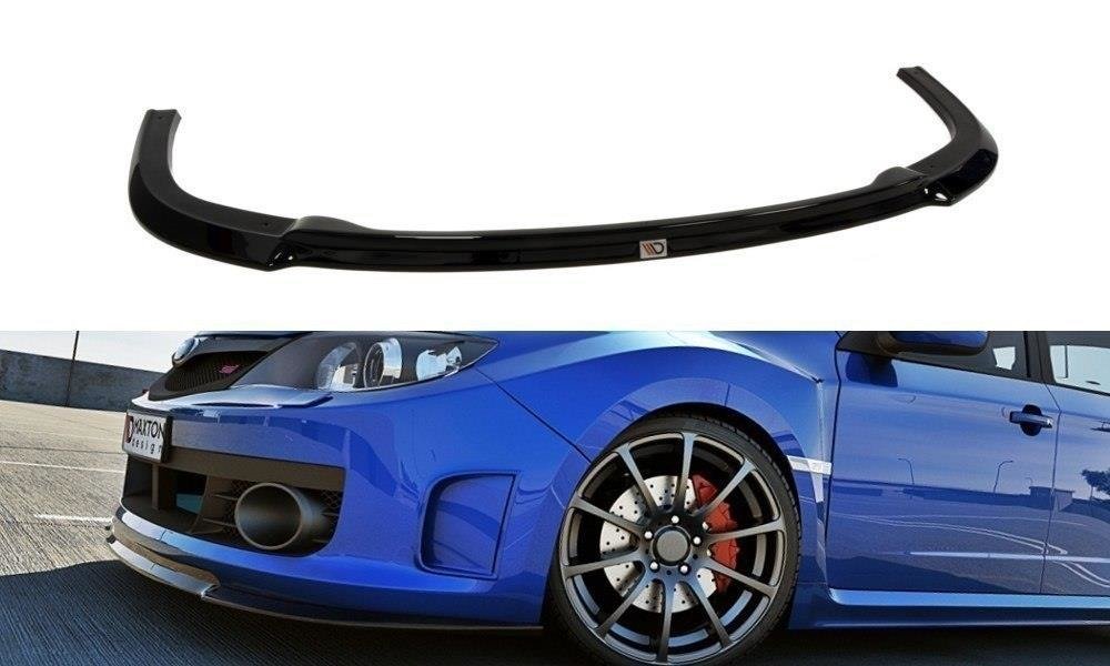 Maxton Design Street+ Spoilerlippe Front Ansatz V.1 passend für Subaru Impreza WRX STI Mk3 schwarz Hochglanz