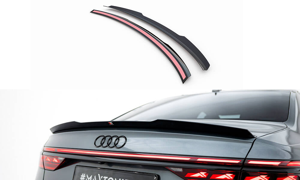 Maxton Design Spoiler CAP passend für Audi S8 / A8 S-Line D5 Facelift schwarz Hochglanz
