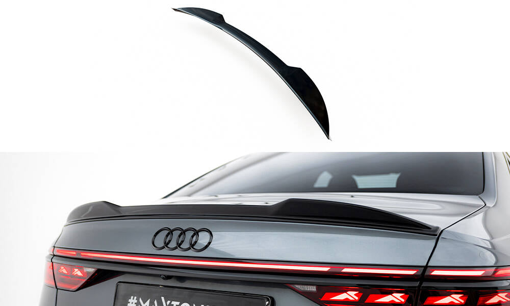 Maxton Design Spoiler CAP 3D passend für Audi S8 / A8 S-Line D5 Facelift schwarz Hochglanz