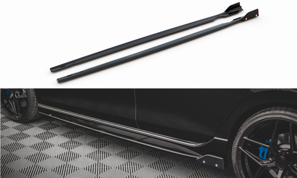 Maxton Design Seitenschweller Ansatz für V.2 für + Flaps Volkswagen Golf R Mk8
