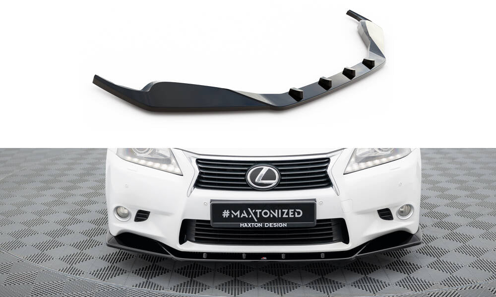 Maxton Design Street+ Spoilerlippe Front Ansatz passend für V.1 Lexus GS Mk4 (L10) schwarz Hochglanz