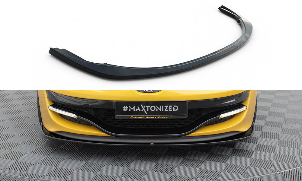 Maxton Design Street+ Spoilerlippe Front Ansatz passend für RENAULT MEGANE 3 RS v.2 schwarz Hochglanz