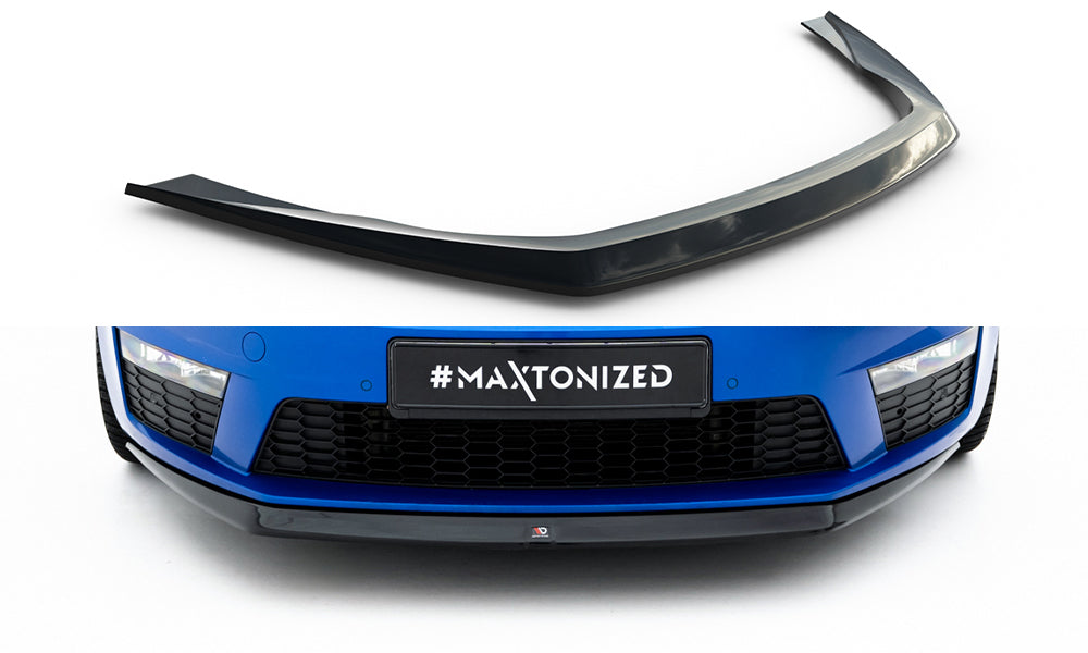 Maxton Design Street+ Spoilerlippe Front Ansatz V.2 passend für Skoda Octavia RS Mk3 schwarz Hochglanz