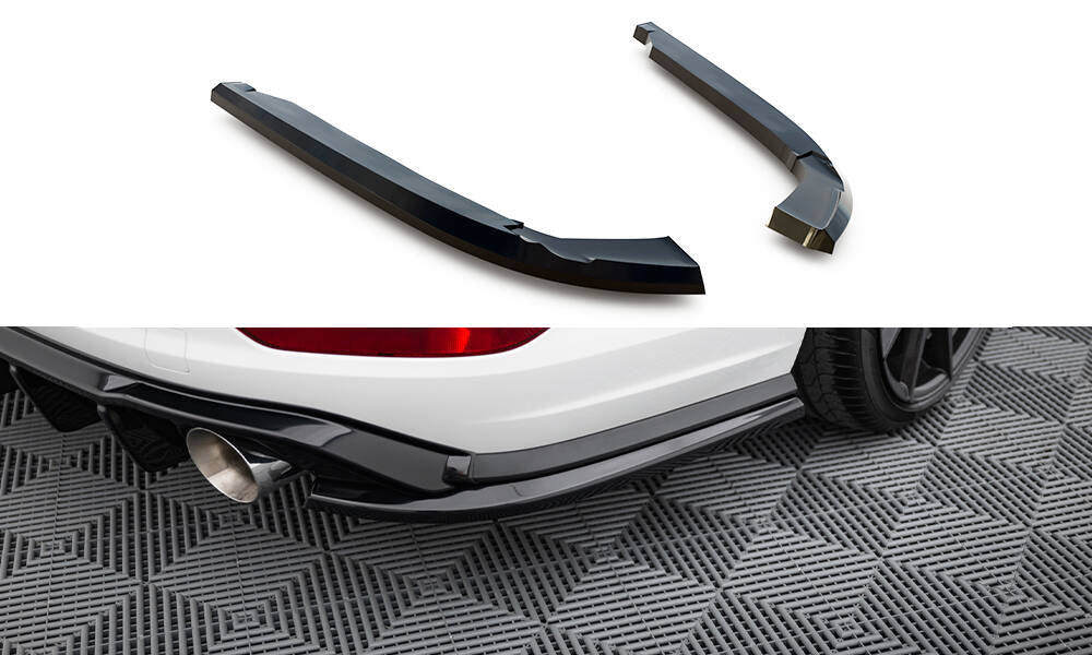 Maxton Design Heck Ansatz Flaps Diffusor passend für VW Jetta GLI Mk7 schwarz Hochglanz