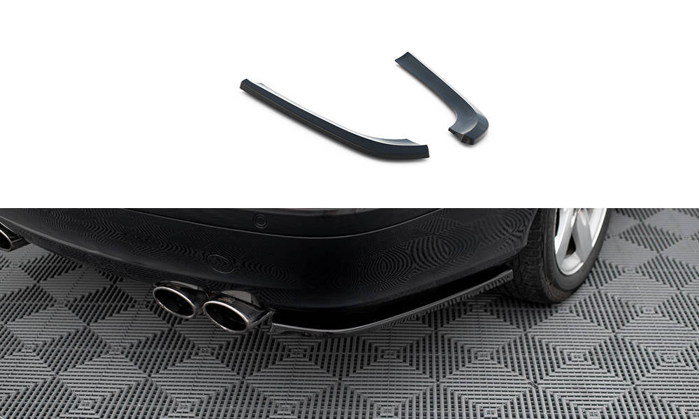Maxton Design Heck Ansatz Flaps Diffusor V.1 passend für Mercedes-Benz CLK W209 schwarz Hochglanz