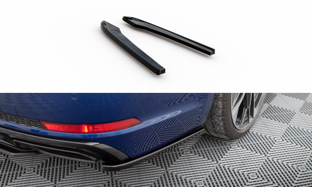 Maxton Design Heck Ansatz Flaps Diffusor passend für Audi A4 Competition B9 schwarz Hochglanz