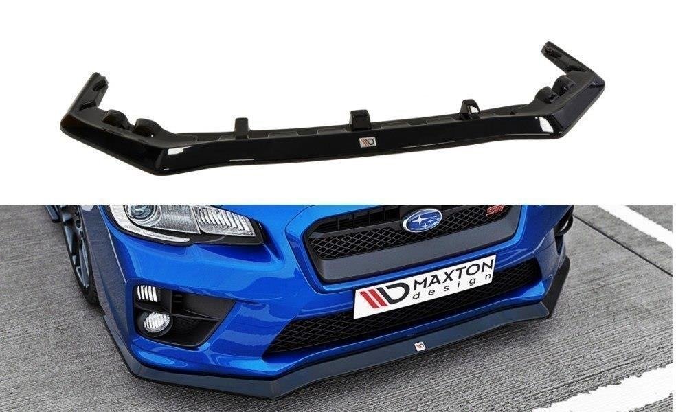 Maxton Design Street+ Spoilerlippe Front Ansatz passend für Subaru Impreza MK4 WRX STI V.1 schwarz Hochglanz
