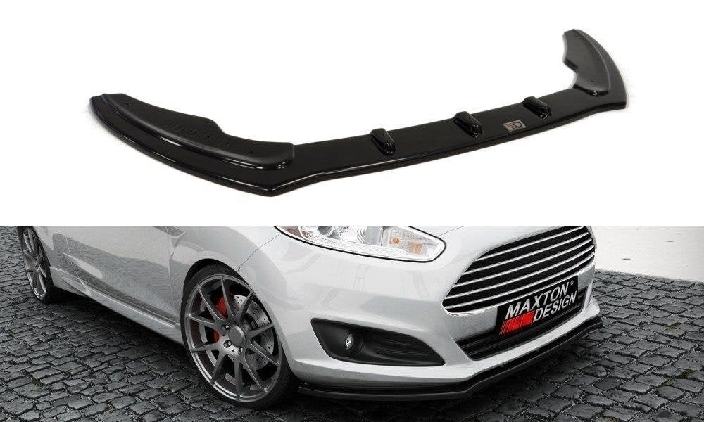 Maxton Design Street+ Spoilerlippe Front Ansatz passend für Ford Fiesta Mk7 FL schwarz Hochglanz
