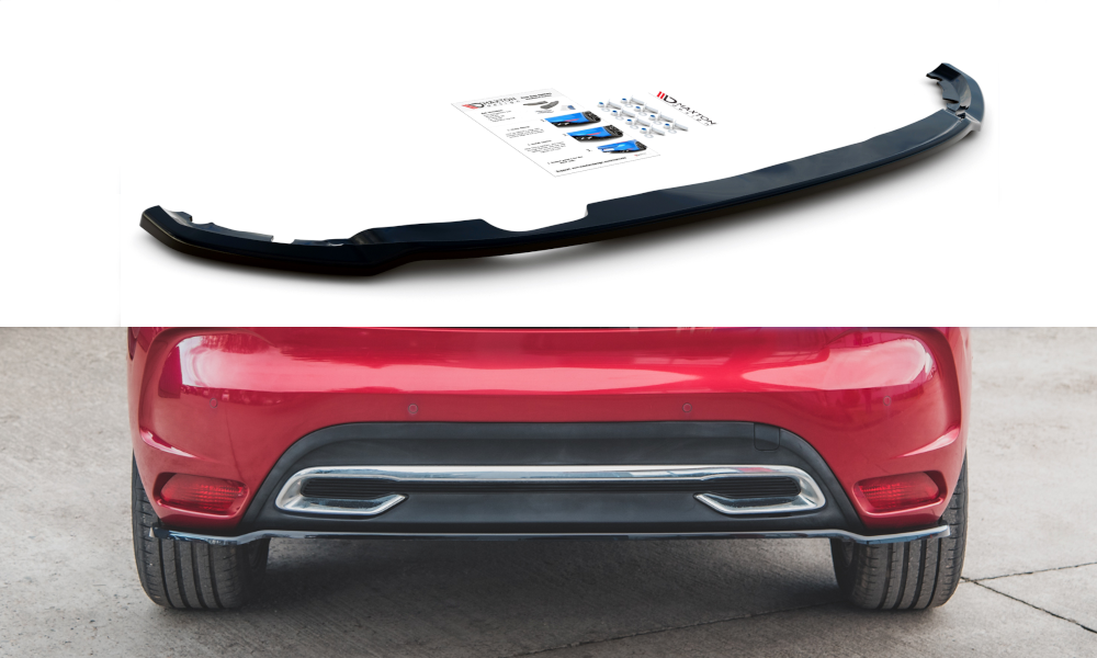 Maxton Design Heckansatz Citroen DS4 schwarz Hochglanz für Citroen DS4 [2011-2015]