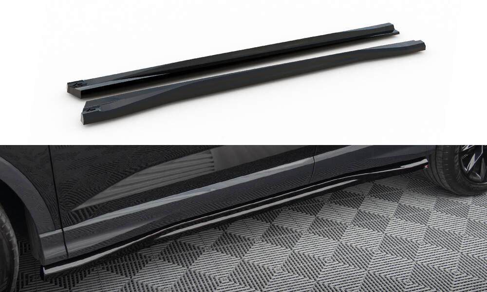 Maxton Design Street+ Seitenschweller Leisten passend für Audi Q3 Sportback F3 schwarz Hochglanz