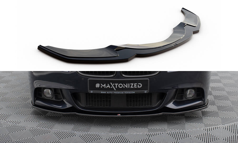 Maxton Design Street+ Spoilerlippe Front Ansatz V.2 passend für BMW 5er M-Paket F10/F11 schwarz Hochglanz