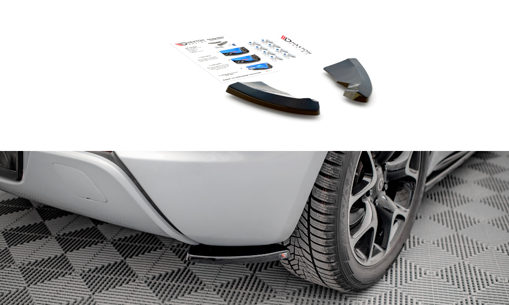 Maxton Design Heck Ansatz Flaps Diffusor V.1 passend für Opel Astra GTC OPC-Line J schwarz Hochglanz