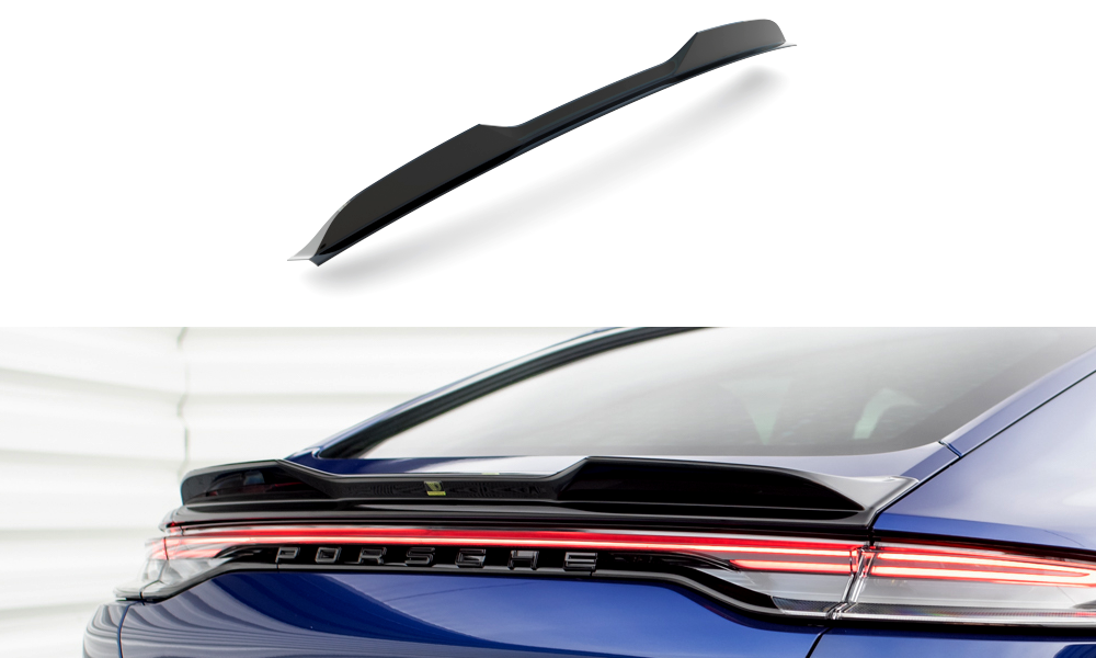 Maxton Design Spoiler CAP 3D passend für Porsche Panamera E-Hybrid 971 Facelift schwarz Hochglanz