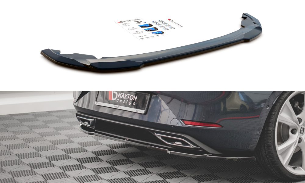 Maxton Design Heckansatz Seat Leon FR Hatchback Mk4 schwarz Hochglanz für Seat Leon FR Mk4