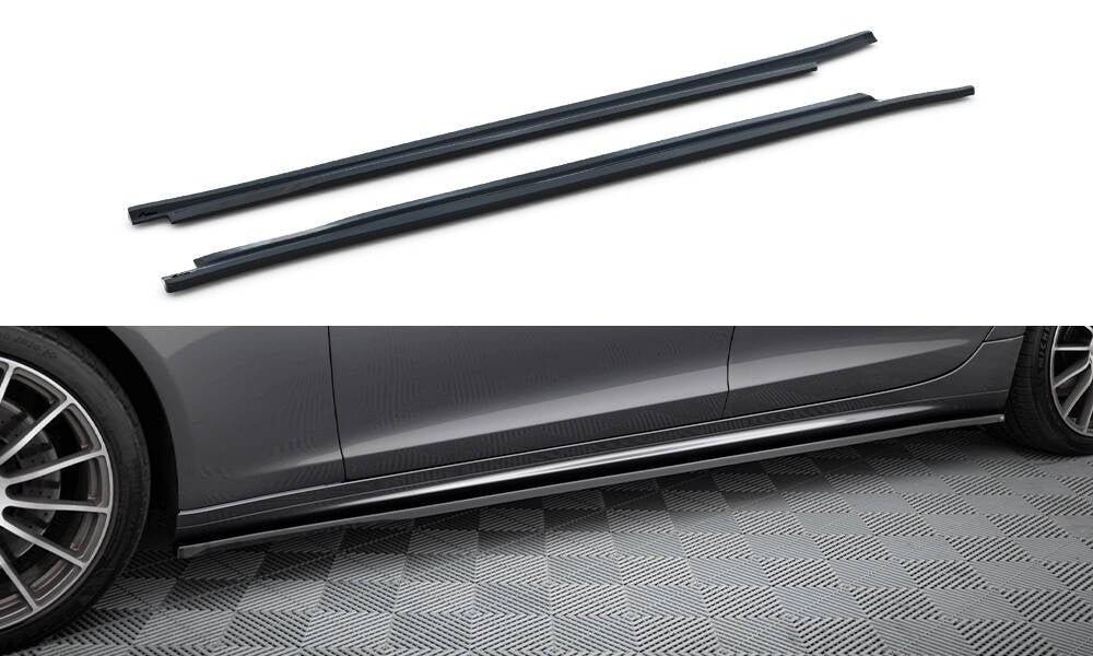 Maxton Design Street+ Seitenschweller Leisten passend für Maserati Quattroporte Mk6 schwarz Hochglanz