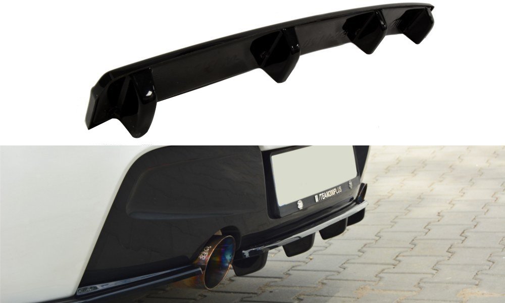 Maxton Design Mittlerer Diffusor Heck Ansatz für BMW 1er F20/F21 M-Power im DTM LOOK schwarz matt
