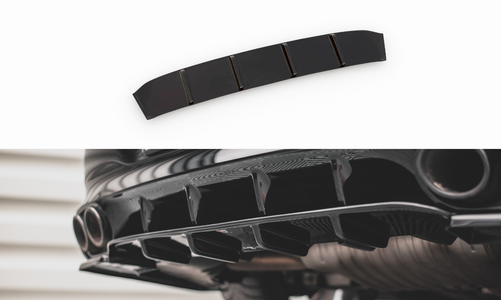 Maxton Design Diffusor Heck Ansatz passend für Mercedes-AMG CLA 35 Aero / 45 Aero C118 schwarz Hochglanz