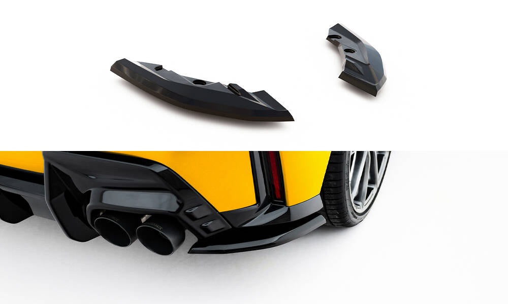 Maxton Design Heck Ansatz Flaps Diffusor V.1 passend für BMW 1er M-Paket F70 schwarz Hochglanz