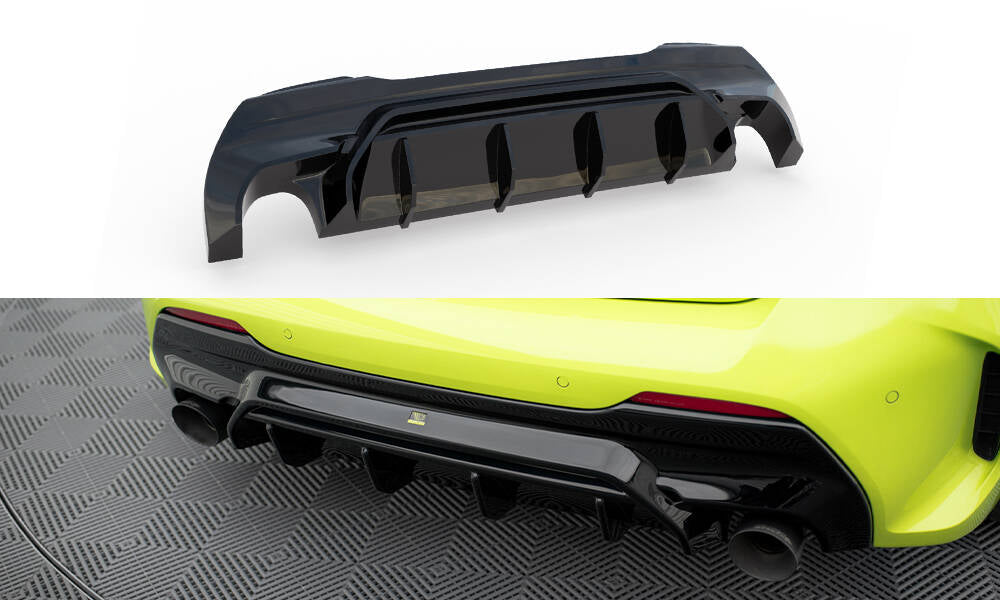 Maxton Design Diffusor Heck Ansatz V.1 passend für BMW 1er M-Paket/ M135i / 128ti F40 schwarz Hochglanz