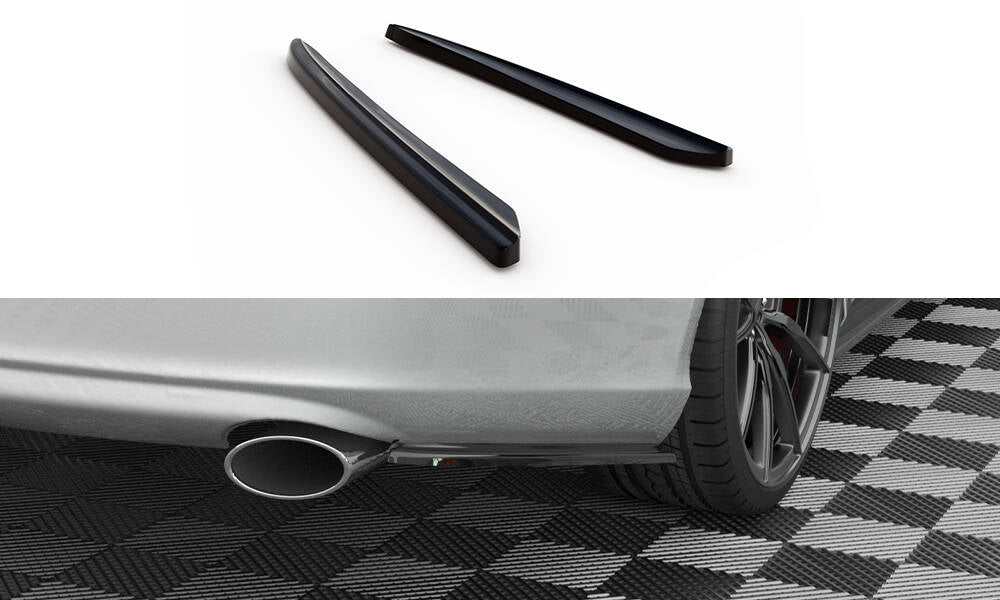 Maxton Design Heck Ansatz Flaps Diffusor passend für Mercedes-Benz CLS C219 schwarz Hochglanz
