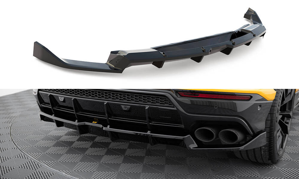 Maxton Design Street+ Mittlerer Diffusor RACE passend für Lamborghini Urus Mk1 schwarz Hochglanz