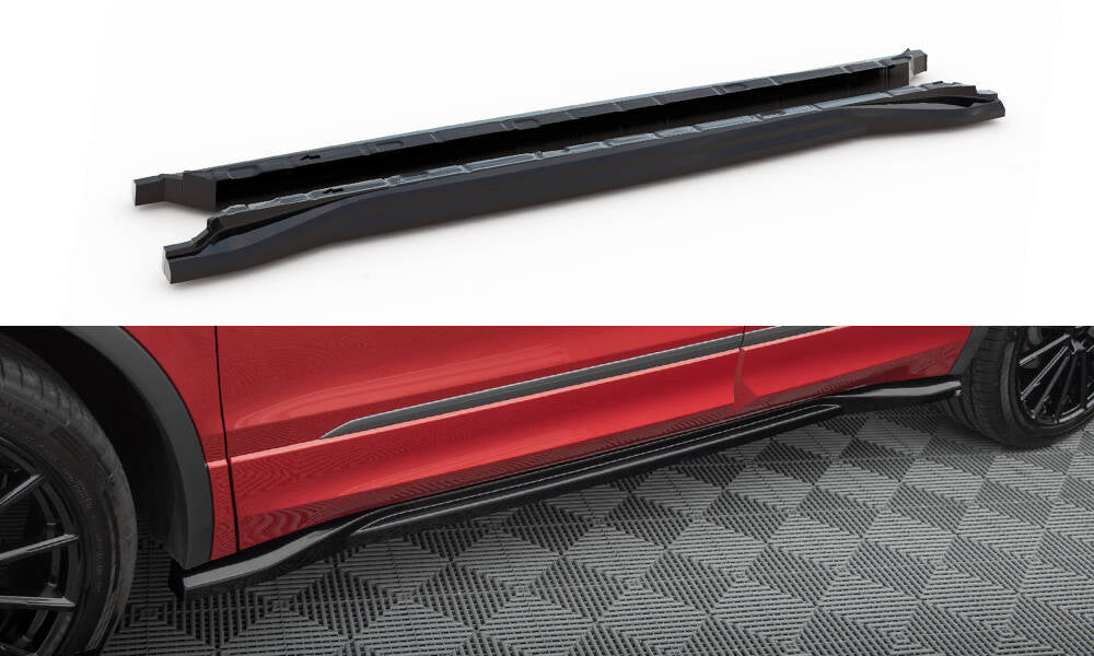 Maxton Design Street+ Seitenschweller Leisten passend für Seat Tarraco FR Mk1 schwarz Hochglanz