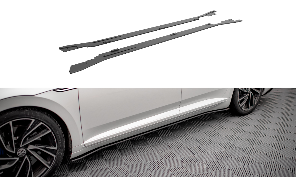 Maxton Design Street Pro Street+ Seitenschweller Leisten V.2 passend für VW Arteon R / R-Line Limousine / Shooting Brake Mk1 Facelift