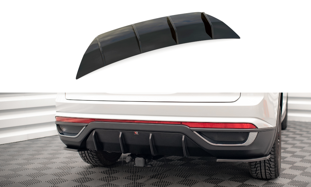 Maxton Design Diffusor Heck Ansatz passend für VW Atlas Cross Sport schwarz Hochglanz