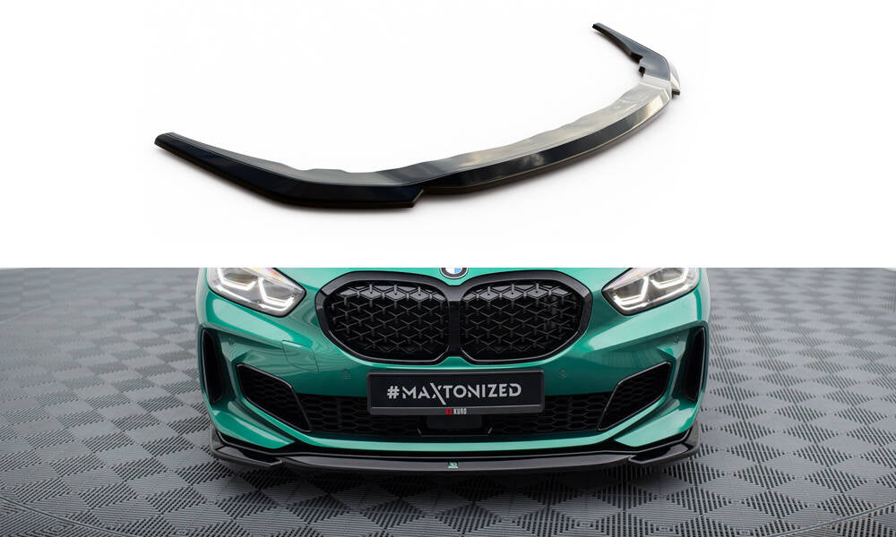 Maxton Design Street+ Spoilerlippe Front Ansatz V.1 passend für0 BMW M135i F40 schwarz Hochglanz für BMW 1er F40