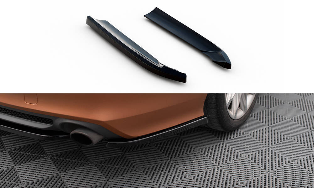 Maxton Design Heck Ansatz Flaps Diffusor V.2 passend für Audi A7 S-Line C7 schwarz Hochglanz