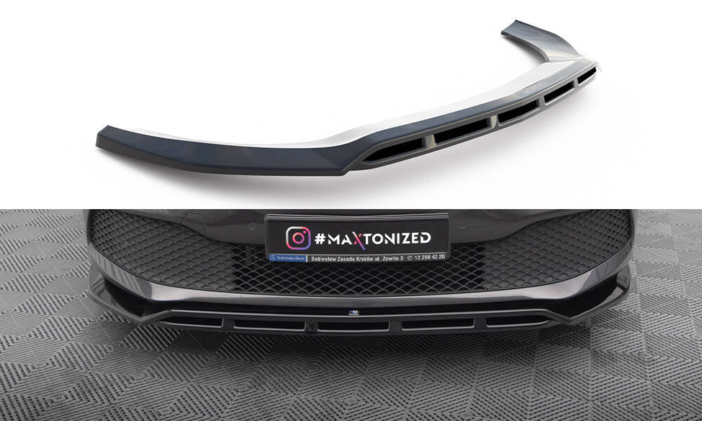 Maxton Design Street+ Spoilerlippe Front Ansatz V.2 passend für Mercedes-Benz V-Klasse W447 Facelift schwarz Hochglanz
