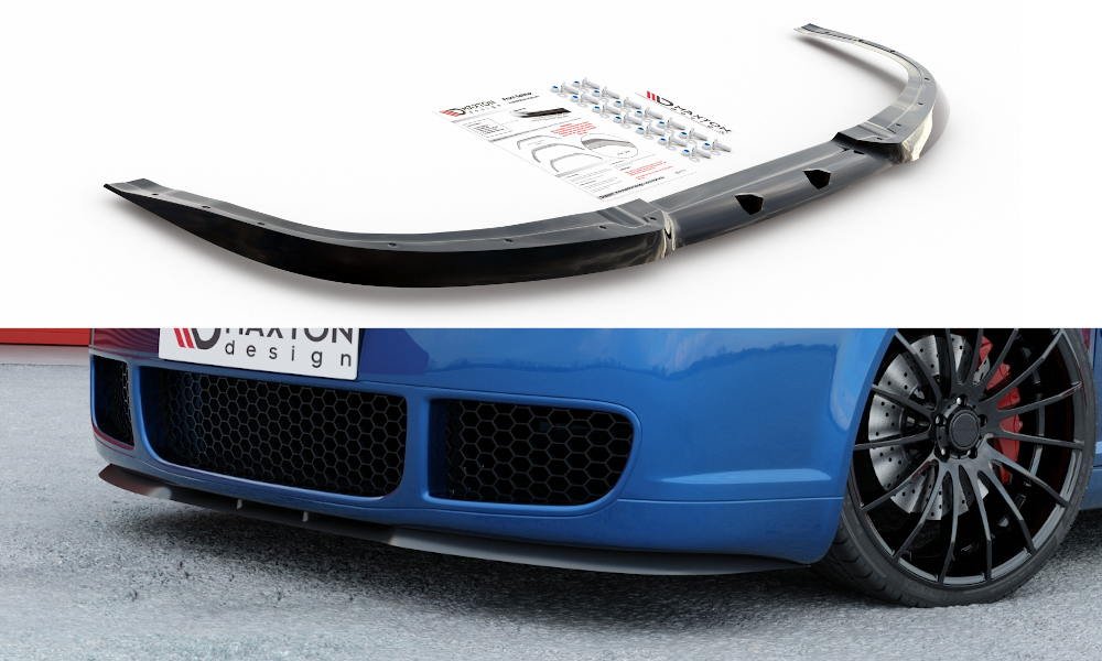 Maxton Design Street+ Spoilerlippe Front Ansatz passend für (Cupra Look) VW Golf IV R32 schwarz Hochglanz