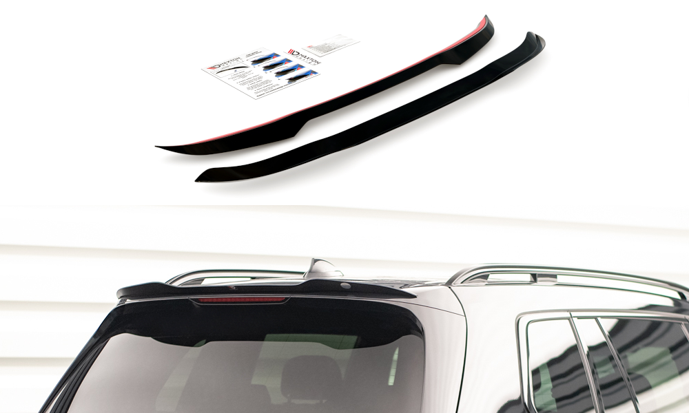 Maxton Design Spoiler CAP passend für BMW X7 M-Paket G07 schwarz Hochglanz