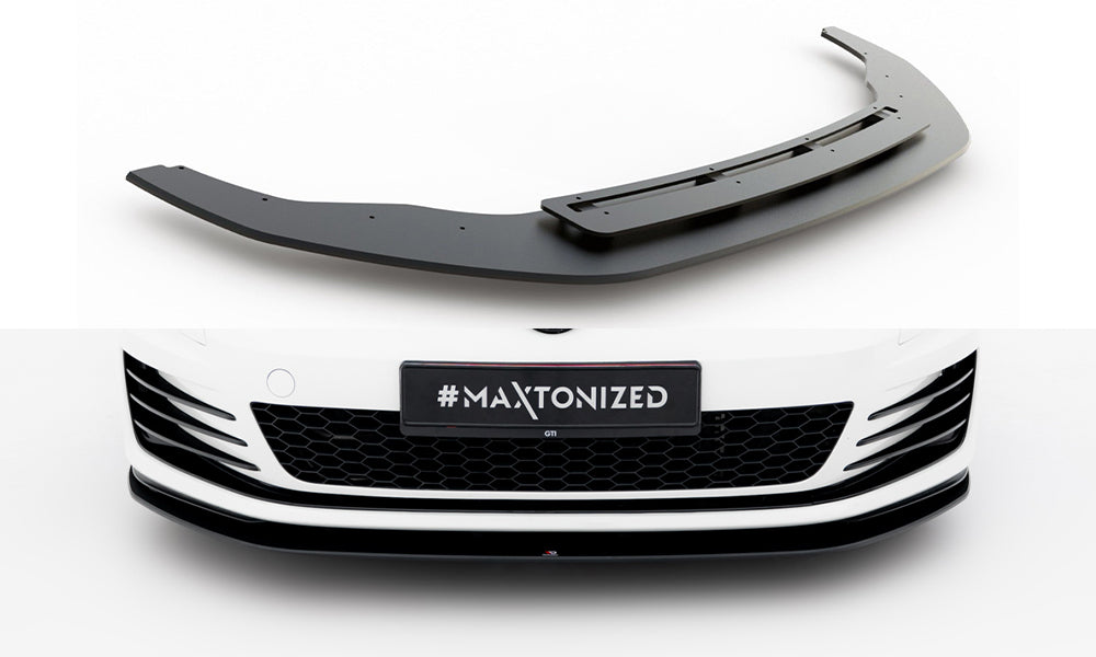 Maxton Design Street Pro Street+ Spoilerlippe Front Ansatz passend für / Frontansatz VW Golf 7 GTI
