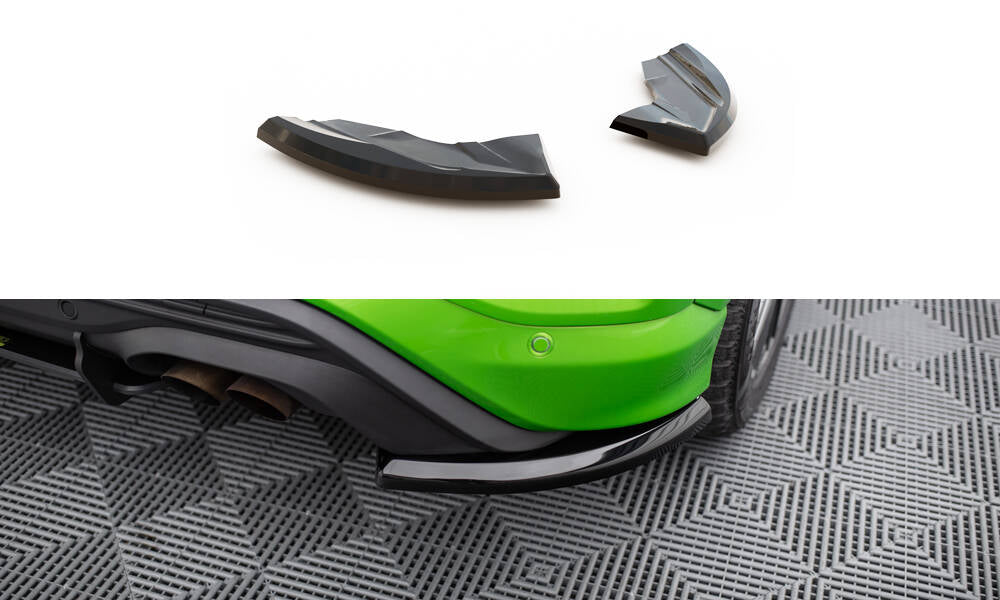 Maxton Design Heck Ansatz Flaps Diffusor passend für Ford Puma ST Mk1 schwarz Hochglanz
