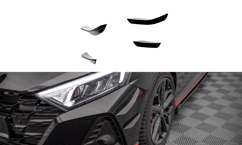 Maxton Design Stoßstangen Flaps Wings vorne Canards passend für VW Jetta GLI Mk7 Facelift 2
